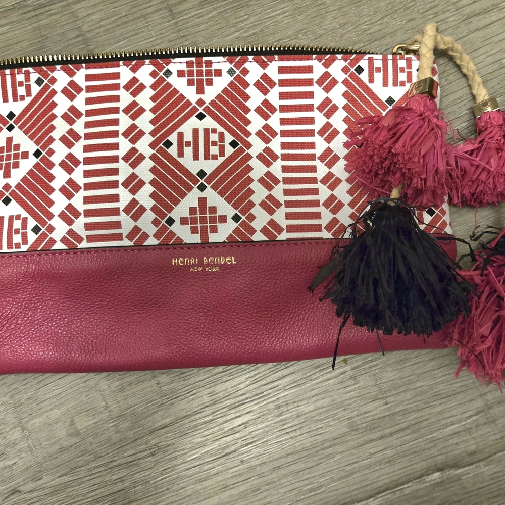 Henri Bendel Pink Geometric Clutch